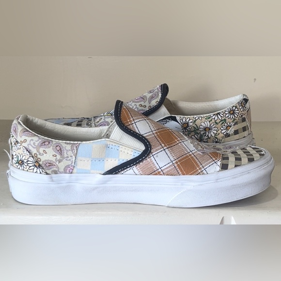 Vans Meadow Patchwork Classic Slip On Sneakers Size 5.5 - Picture 7 of 10
